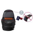 Swissdigital Neptune Backpack with SD Finder-Padded laptop compartment is designed to fit any laptop up to 16" in size, and padded tablet compartment is designed to fit any tablet up to 9.75" in size.