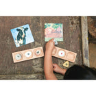 Yellow Door Three-Pebble Word-Building Tray-Each tray measures 7 1/2"x 2 1/2"x 1"