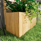 Outsunny Wooden Planter with Trellis & Hanging Roof - Plant Shelf - Drainage Holes - Bed Liner - Nature Wood-Non-woven fabric liner separates soil from wood, prolonging planter life