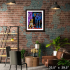 What's the Plan by Jenny Foster - Framed Print - 33" x 39"-Museum-quality reproduction with vibrant colors