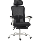 HOMCOM Ergonomic Reclining Office Chair - Black-Dynamic lumbar (up/down/forward/backward) and headrest (up/down/rotate) adjust to fully support your neck and back