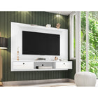 Manhattan Comfort Liberty 70.86" Mid-Century Modern Floating Entertainment Center - White-Recommended for up to a 65" TV