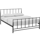Modway Estate Queen Bed - Brown-Non-Marking Foot Caps