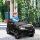 Qaba 12V Land Rover Licensed Kids Electric RC Car - Black-Soft start function promotes gentle acceleration for safety 