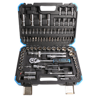 Fixtec 1/2-inch & 1/4-inch Drive Ratchet and Socket Mechanics 94-Piece Set-Built to last, this ratchet socket wrench set is made of strong CRV material for superior strength, durability, and corrosion resistance.