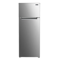 Magic Chef 7.4 cu. ft. 2-Door Mini Fridge with Freezer - Platinum Steel-The Magic Chef 7.4 cu. ft. Top Freezer Refrigerator is the perfect in-between, or extra fridge, more spacious than a mini but more compact than a standard household unit