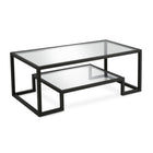 Hudson&Canal Athena 45"W Rectangular Coffee Table - Blackened Bronze-A glam design for your living room, den, and more