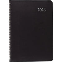 Staples 2026 Weekly/Monthly Planner - 8" H x 4-7/8" W - Black - Bilingual-14 months: December 2025 - January 2027