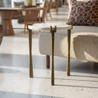Zuo Rench Side Table - White-Dimensions: 18.9" L x 18.9" W x 21.5" H