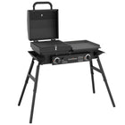 Blackstone 17" On The Go Tailgaiter Griddle/Grill Combo-Propane fueled, giving your food that perfect flame-grilled taste
