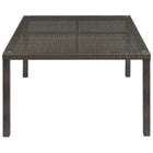 Modway Conduit 47" Outdoor Patio Wicker Rattan Dining Table - Brown-Powder-Coated Aluminum Frame