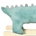 Qaba Kids Plush Dinosaur Rocking Horse with Wooden Rockers - Green-Colour: Dark Green 