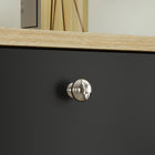 HOMCOM Narrow Shoe Storage Cabinet with Adjustable Shelves - Black-Anti-tipping design enhances safety by preventing falls