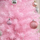 HOMCOM 7' Pencil Artificial Christmas Tree - Pink-Material: Plastic 