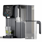iSpring RCD100HCG Hot & Cold Countertop Reverse Osmosis System Alkaline Water Dispenser-Hot and Cold RO Dispenser: Experience the convenience of the cold and hot RO water filter system with the iSpring RCD100HCG. Featuring thermoelectric cooling technology, this alkaline reverse osmosis system operates with limited noise levels and delivers cold water efficiently while consuming less power and space compared to traditional compressor cooling systems. Designed with 9 temperature options and 6 dispensing volu