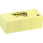 Post-it Notes, 1-3/8'' x 1-7/8'', Canary Yellow, 100 Sheets Per Pad, 12 Pack-Canary Yellow