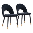 Zuo Menlo Dining Chair - Black - Set of 2-Assembly required