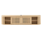 Modway Fortitude 63" Wall-Mounted TV Stand - Oak-8