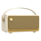 Edifier MP330 BT Wireless Hi-Res Audio Portable Retro Wood Speaker wiith 20W RMS Stereo Sound - Ivory-Stream audio from your computer through the USB-C port or enjoy music stored on your microSD card without using mobile data