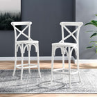 Modway Gear Counter Stool - White-Non-Marking Foot Caps