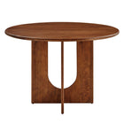 Modway Rivian Round 48" Wood Dining Table - Walnut-Assembly Required