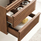 Modway Render 24" Wall-Mount Bathroom Vanity Cabinet - Walnut-Walnut Grain Vanity