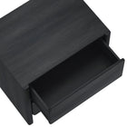 Manhattan Comfort Linda 24" Modern 2-Drawer Nightstand Set - Charcoal Grey-Clean, flat-front drawer design for a minimalist, contemporary aesthetic