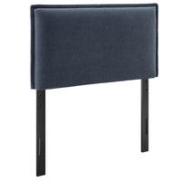 Modway Camille Upholstered Linen Blend Twin Size Headboard - Denim-Woven Linen Blend
