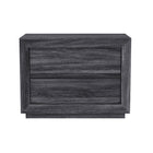 Manhattan Comfort Soren 32" Contemporary 2-Drawer Nightstand - Charcoal Grey-Crafted with high-quality wood grain laminate, offering the look of natural wood with enhanced durability