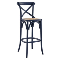 Modway Gear Bar Stool - Midnight Blue-Modern Farmhouse Bar Stool
