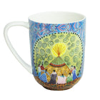 Oscardo Dancing Women by Leah Dorion Porcelain Mug - 485ml-Broad Shape Porcelain Mug - Holds 485 ml / 16 oz, ideal for coffee, tea, and hot beverages
