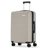 Bondstreet Panoramic 26.5" ABS/PC Hardside Medium Check-in Luggage - Desert Grey-Made of lightweight and resistant ABS/PC