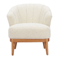 Zuo Leque Accent Chair - Tawny Beige-Armrest support