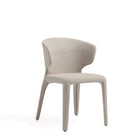 Manhattan Comfort Conrad 20.47" Mid-Century Modern Woven Tweed Upholstered Dining Chair - Wheat - Set of 4-Standard 4-Leg Base