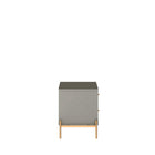 Manhattan Comfort Jasper 25.15" Modern Nightstand 2-Piece Set - Grey-17.51" L x 25.15" W x 22.08" H