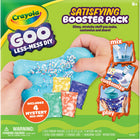 Crayola DIY Goo Satisfying Booster Pack-CRAYOLA DIY GOO KIT: Includes 2 Crayola Goo powder pouches, 4 mystery mix-ins, 1 ultra-clean washable marker, 2 storage cans, 1 measuring scoop & instructions