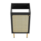 Modway Chaucer 18" Bathroom Vanity Cabinet - Black-Wood Grain Laminate