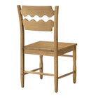 Modway Jax Oak Wood Dining Chair With Wavy Razor Back - Weathered Oak-Fully Assembled