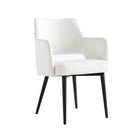 Manhattan Comfort Tremont 22.8" Modern Leatherette Upholstered Dining Arm Chair - White - Set of 2-Weight Capacity: 275 lb. Each