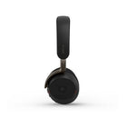Jabra Evolve3 75 MS USB-C PAD-The headset features a sleek black finish paired with an ultralight 180‑gram on‑ear design that allows comfortable, all‑day wear without a boom microphone
