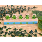 Yellow Door Five Frogs on a Log Number Line Toy-The frogs and log are blank on one side to develop children's early number sense, enhancing their cardinal understanding of numbers one to five, as well as developing their counting skills.