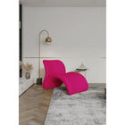 Manhattan Comfort Rosebud 30.3" Modern Wool Blend Upholstered Accent Chair - Fuchsia-Distinctive Abstract Modern Tongue Designed Accent Lounge Chair
