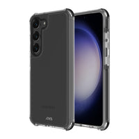 AXS PROShield Plus Drop-tested Clear Case for Samsung Galaxy S23 - Black-Sleek reinforced corners maximize shock absorption by creating an air cushion between your phone and any surface