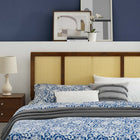 Modway Delmare Cane Full Headboard - Walnut-Woven Cane Rattan