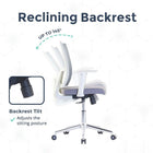 MotionGrey AeroMesh Ergonomic Office Chair - Mesh Back Support with Adjustable Armrests - White-Breathability - Say goodbye to the uncomfortable feeling of an overheated chair. Our mesh chair is crafted for optimal air flow, as the elastic mesh reduces heat buildup. Enjoy sitting comfortably for hours with enhanced circulation! 
