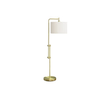 Monarch Specialties 63" H Contemporary Floor Lamp - Brass Metal / Ivory / Cream Shade-Create an inviting ambiance with this stylish 63"h arc floor lamp featuring a brass metal base and an elegant ivory fabric drum shade