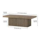 Hudson&Canal Torren 48"W Rectangular Coffee Table - Antiqued Grey Oak-Product Dimensions: 22" L x 47.5" W x 15" H