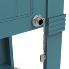 Permasteel 80 qt Furniture Style Patio Cooler with Divider - Teal-Four swivel caster wheels (two lockable)