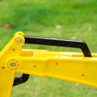 Aosom Kids Pedal Ride-On Excavator - Yellow-Material: Steel, Plastic 