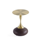 Manhattan Comfort Patchin 15.75" Modern End Table - Brown and Gold-Modern End Table for Living Room Use
